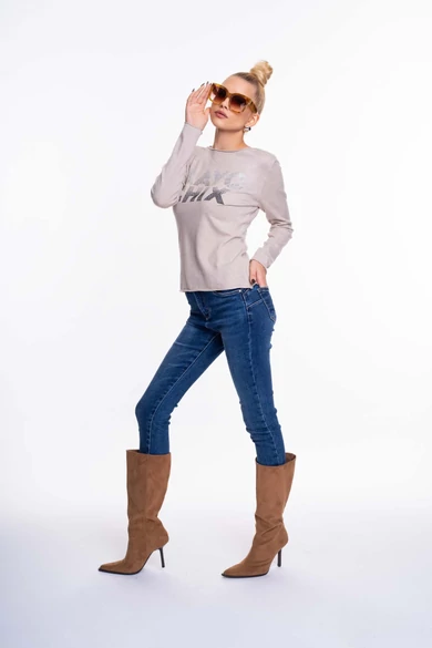 Mayo Chix - Nápoly Toob Pulóver/Átmenetes Strassz