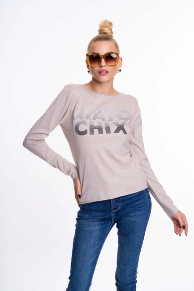 Mayo Chix - Nápoly Toob Pulóver/Átmenetes Strassz