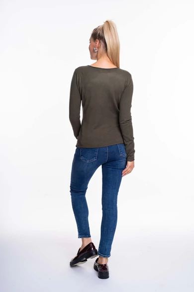 Mayo Chix - Nápoly Sötétkeki Pulóver/Átmenetes Strassz