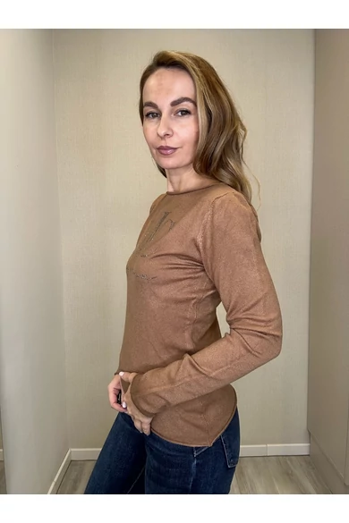 Mayo Chix - Nápoly Karamell Pulóver/Nagystrasszos