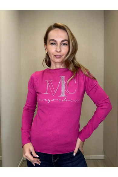 Mayo Chix - Nápoly Pink Pulóver/Nagystrasszos