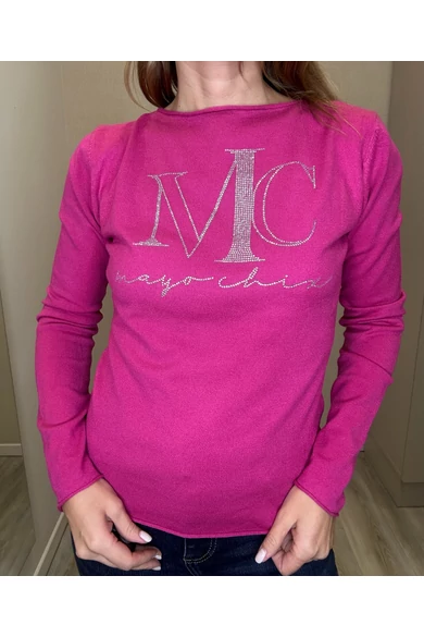 Mayo Chix - Nápoly Pink Pulóver/Nagystrasszos
