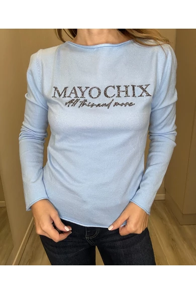 Mayo Chix - Nápoly Világoskék Pulóver/Glitter