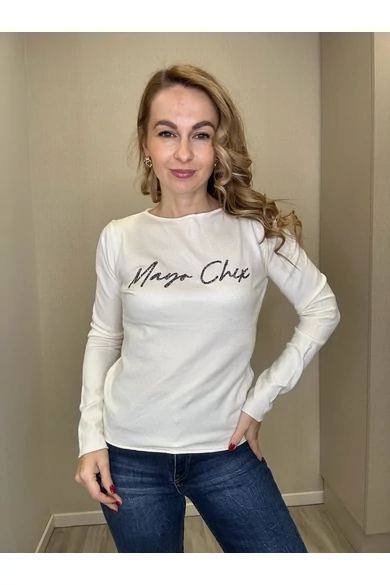 Mayo Chix - Nápoly Ecrü Kötött Felső/Glitter
