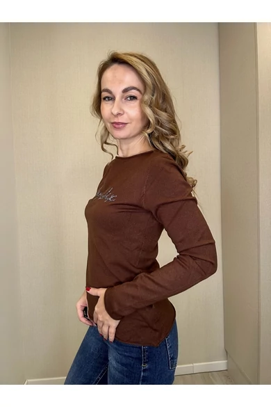 Mayo Chix - Nápoly Sötétbarna Kötött Felső/Glitter