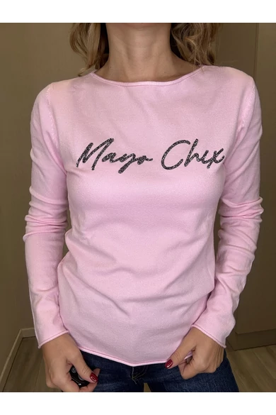 Mayo Chix - Nápoly Rózsaszín Kötött Felső/Glitter