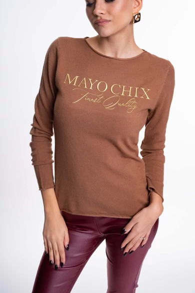 Mayo Chix - Nápoly Karamell Pulóver/Dombornyomott