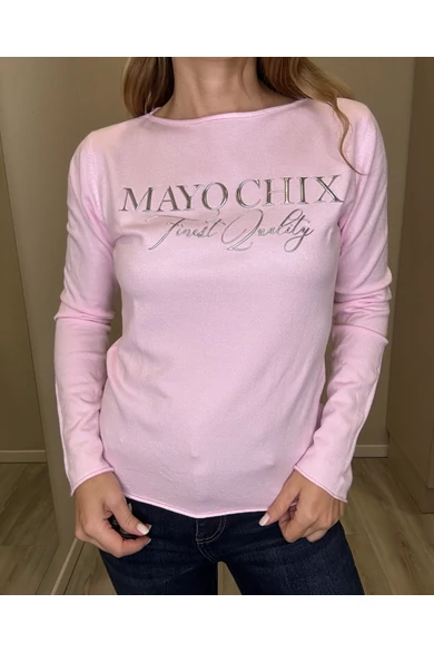 Mayo Chix - Nápoly Halványrózsaszín Pulóver/Dombornyomott