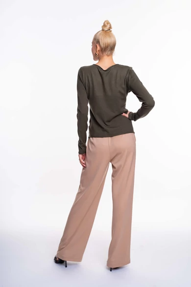 Mayo Chix - Nápoly Sötétkeki Pulóver/Dombornyomott