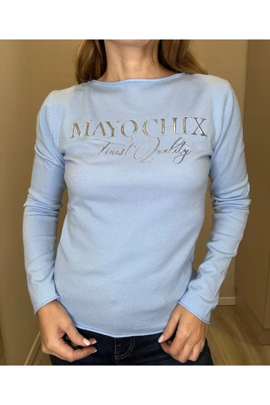 Mayo Chix - Nápoly Világoskék Pulóver/Dombornyomott