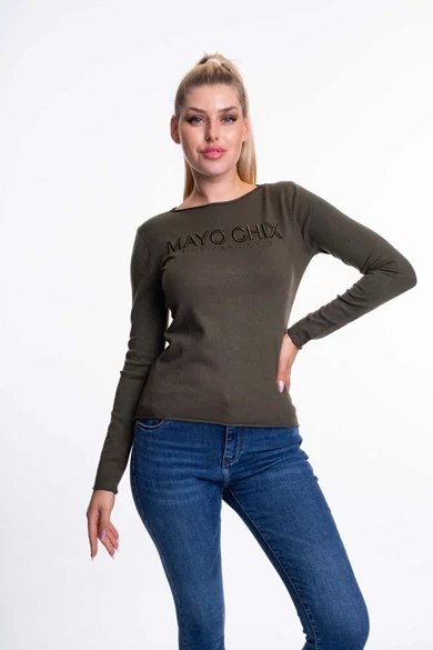 Mayo Chix - Nápoly Keki Pulóver/Hímzett