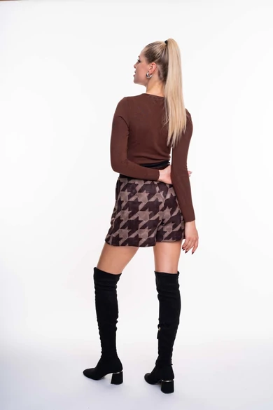 Mayo Chix - Wessex Sötétbarna Kötött Pulóver/Fv.