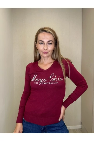 Mayo Chix - Wessex Bordó Kötött Felső/DNy