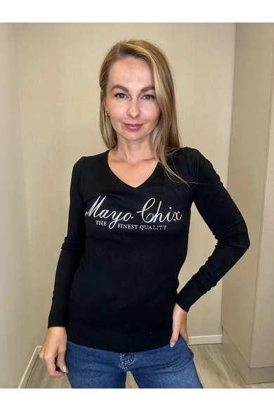 Mayo Chix - Wessex Fekete Kötött Felső/DNy