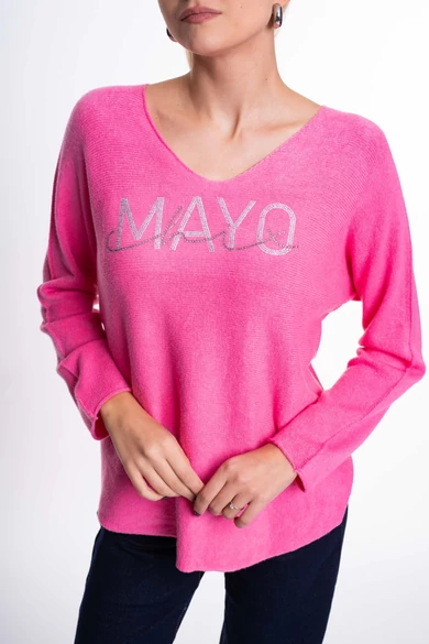 Mayo Chix - Ireland Pink Kötött Pulóver/Nagystrasszos