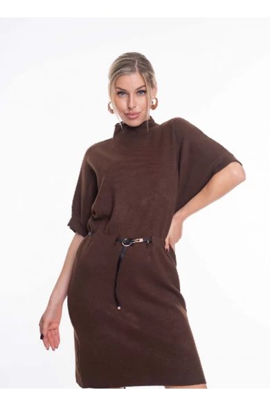 Mayo Chix - Clio Sötétbarna Kötött Ruha