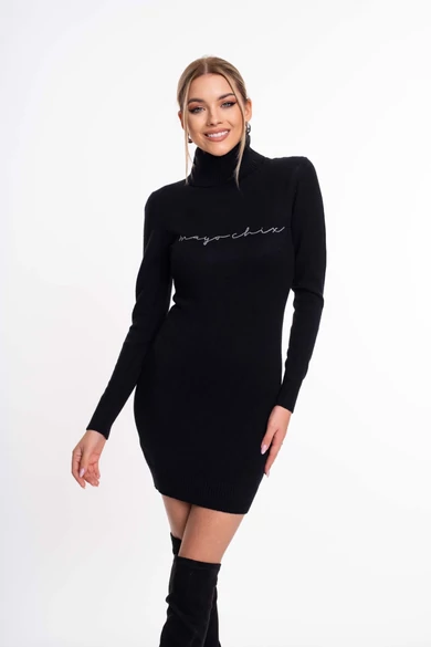 Mayo Chix - Miracle Fekete Kötött Ruha
