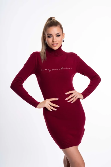 Mayo Chix - Miracle Bordó Kötött Ruha