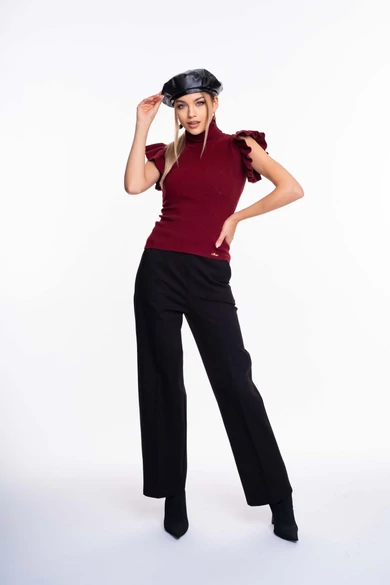 Mayo Chix - Luce Bordó Kötött Pulóver