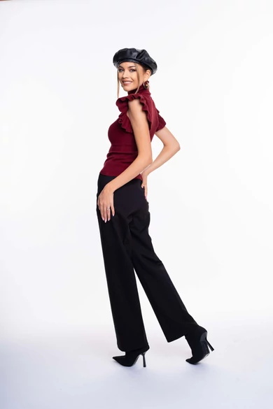 Mayo Chix - Luce Bordó Kötött Pulóver