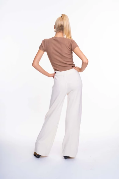 Mayo Chix - Athena Ecrü Kötött Nadrág