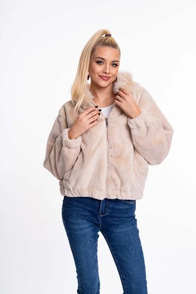 Mayo Chix - Extra Bézs Műszőrme Dzseki