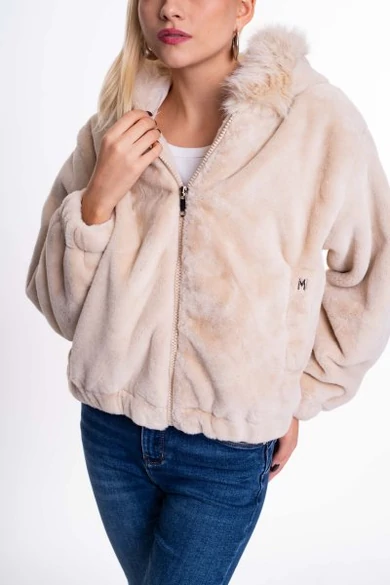 Mayo Chix - Extra Bézs Műszőrme Dzseki