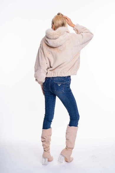 Mayo Chix - Extra Bézs Műszőrme Dzseki