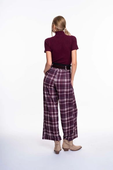 Mayo Chix – Valentina Kockás Padlizsán Nadrág