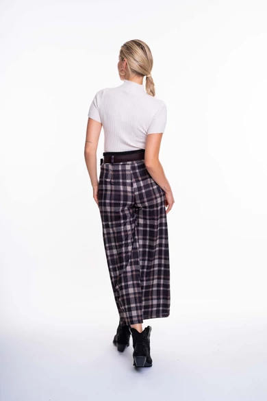 Mayo Chix – Valentina Kockás Fekete Nadrág