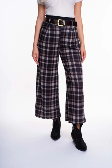 Mayo Chix – Valentina Kockás Fekete Nadrág