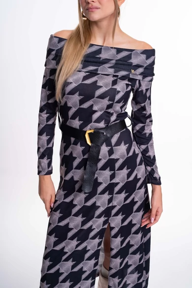 Mayo Chix – Georgina Kockás Fekete Ruha