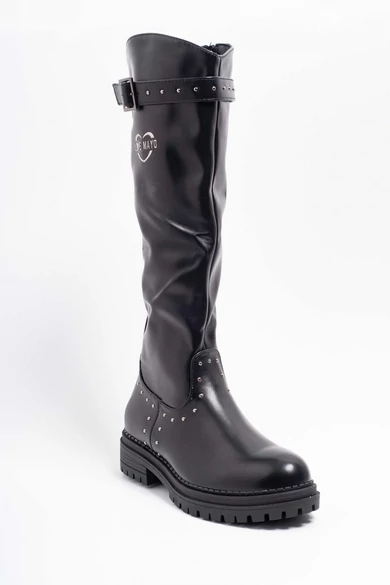 Mayo Chix - 4246 Szegecses Fekete Csizma