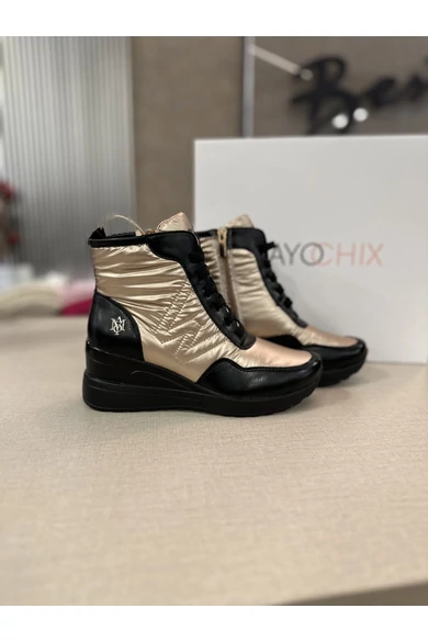 Mayo Chix - 5237/ Fekete-Rosegold Bokacipő