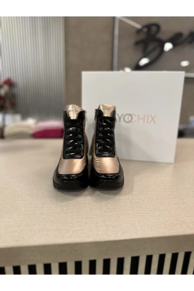 Mayo Chix - 5237/ Fekete-Rosegold Bokacipő