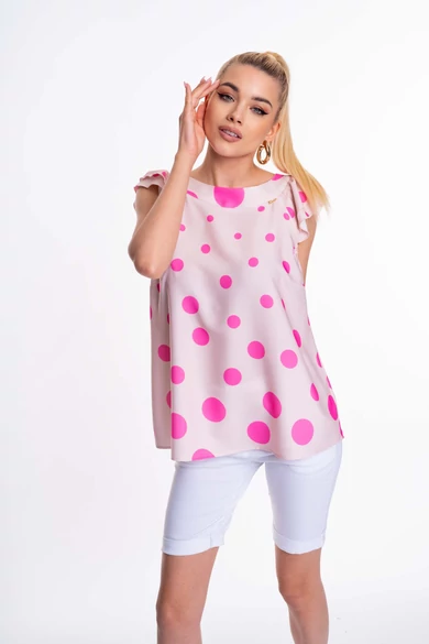 Mayo Chix - Sharlott Bézs-Pink Pöttyös Felső