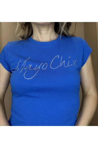 Mayo Chix - Light Strasszos Királykék Póló