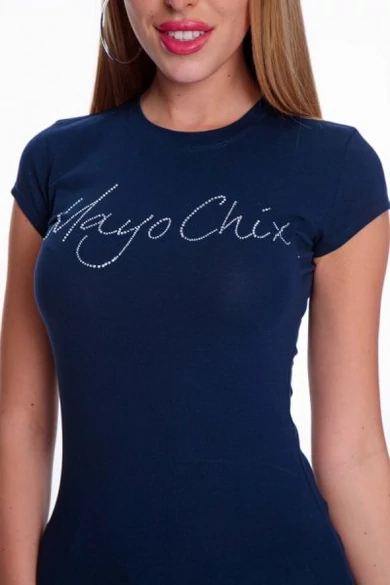 Mayo Chix - Light Strasszos Sötétkék Póló