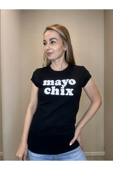 Mayo Chix - Light Fekete Póló (Guminyomás)