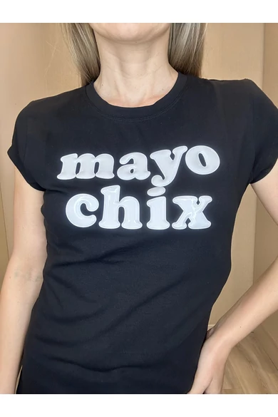 Mayo Chix - Light Fekete Póló (Guminyomás)