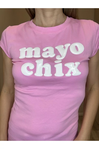 Mayo Chix - Light Rózsaszín Póló (Guminyomás)