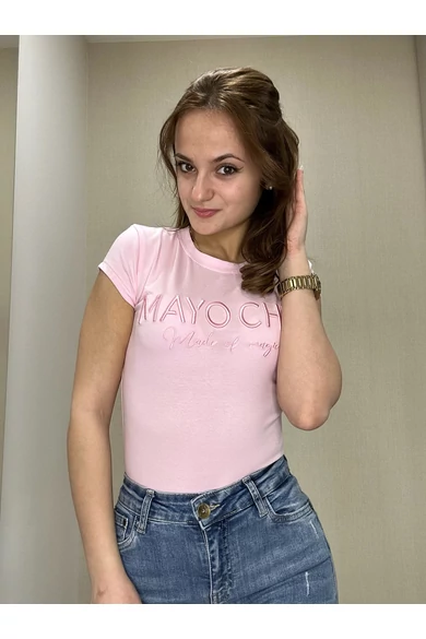Mayo Chix - Light Hímzett Púder Póló