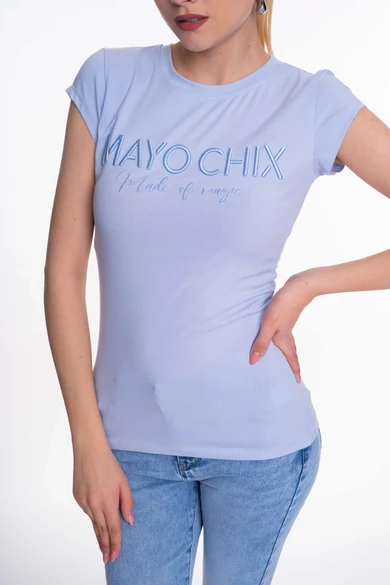Mayo Chix - Light Hímzett Kék Póló