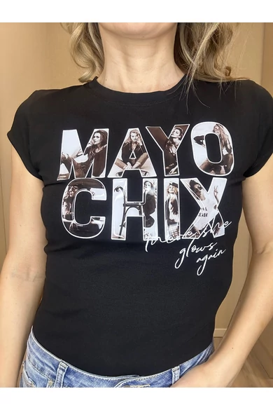 Mayo Chix - Light 'Képes' Fekete Póló