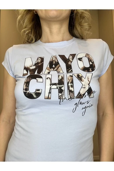 Mayo Chix - Light 'Képes' Farmerkék Póló