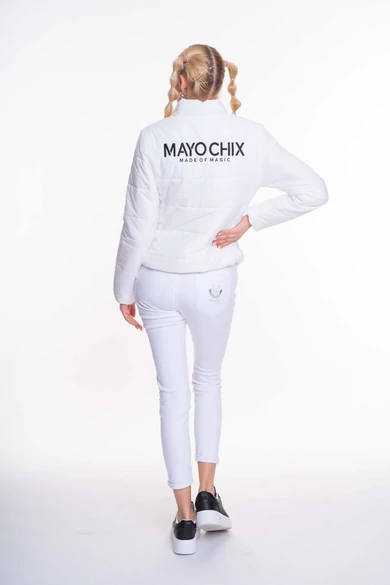 Mayo Chix - Bergen Hímzett Fehér Dzseki