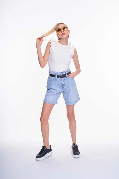 Mayo Chix - Pacific Koptatott Kék Farmershort