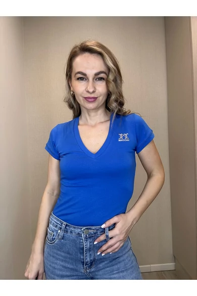 Mayo Chix - Vento Strasszos Királykék Póló