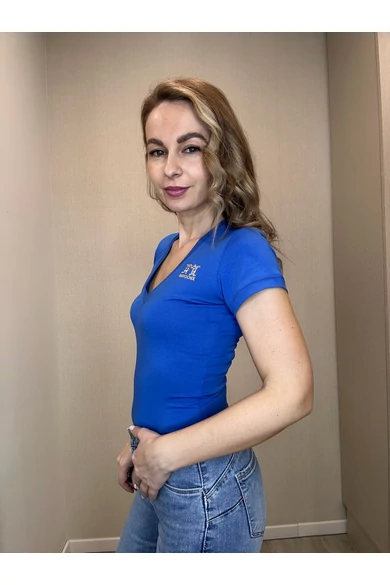 Mayo Chix - Vento Strasszos Királykék Póló