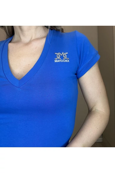 Mayo Chix - Vento Strasszos Királykék Póló
